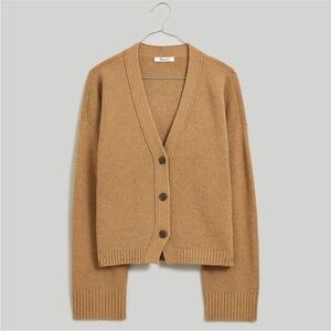 Madewell Camel wool Button-Up Cardigan